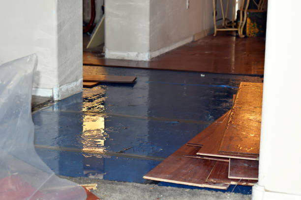 Professional Flood Cleanup technician working in New London, NC
